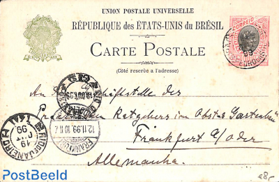 Postcard 100r, used