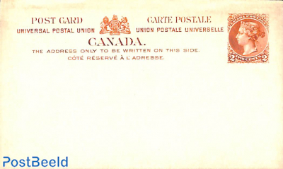 Postcard 2c, brownish red
