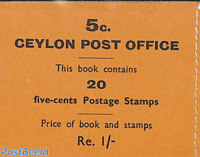 Booklet with 20 5c stamps