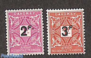 Postage due, overprints 2v