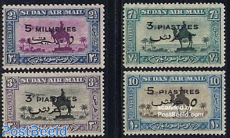 Airmail overprints 4v