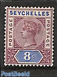 8c, Type II, Stamp out of set