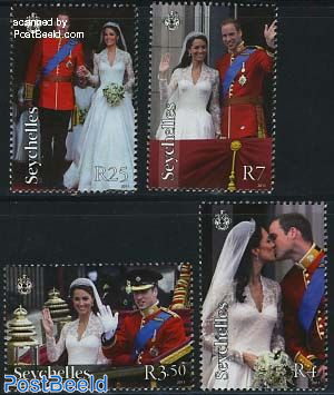 Royal wedding, William & Kate 4v
