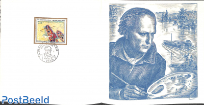 Derain, Special FDC leaf on handmade paper with Decaris gravure, limited ed.