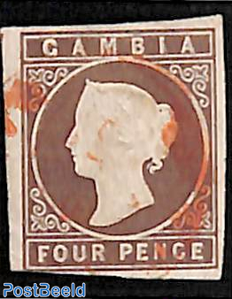 FOUR PENCE, without WM, used