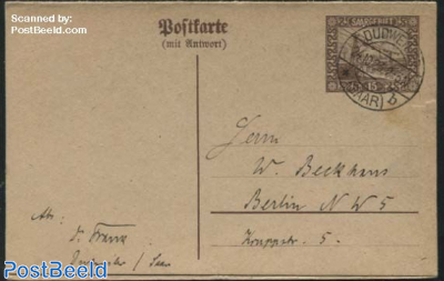 Reply Paid Postcard to Berlin