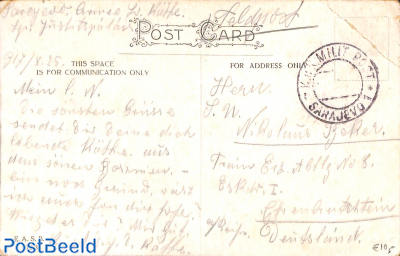Postcard, military post Sarajevo