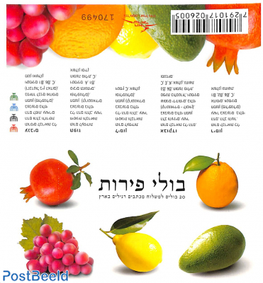 Fruits booklet with 4 Menorah's on cover