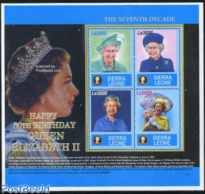 Elizabeth II 80th birthday 4v m/s