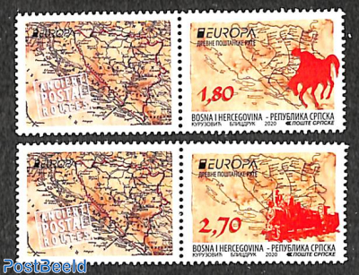 Europa, Old postal roads 2v with tabs