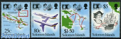World Columbian stamp expo 4v