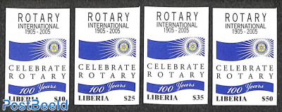 Rotary centenary 4v, imperforated