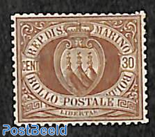 30c, Stamp out of set, without gum