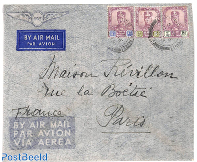 Airmail letter to Paris