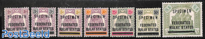 Lot with 7 SPECIMEN stamps