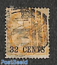 Straits Settlements, 32 CENTS on 2A, used