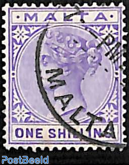 ONE Shilling, used 