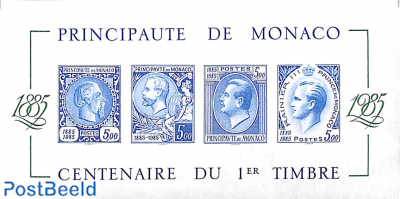 Stamp centenary s/s imperforated
