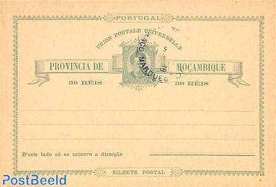 Postcard 30r, unused with cancellation