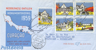Monuments 5v, FDC  (with address)