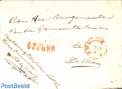 Folding letter from Rotterdam to Schiedam