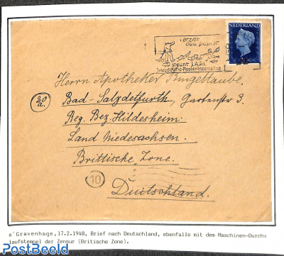 Letter to Germany, See description at photo