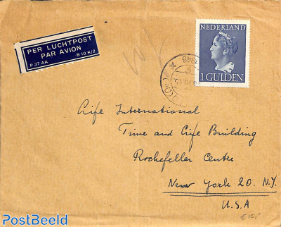 Airmail to USA with NVPH No. 346