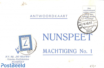 Postale from Katwijk with postage due
