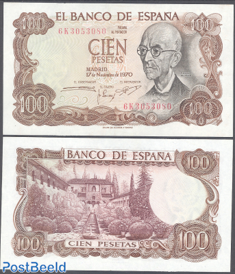 100 Pesetas 1970