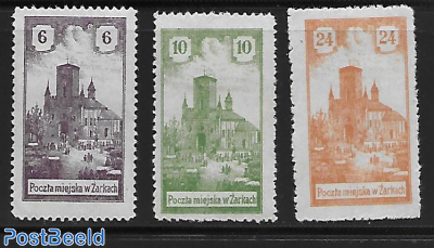 Local post, Zarki 3v, imperforated