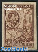 Ibero-American expo 1v, Imperforated