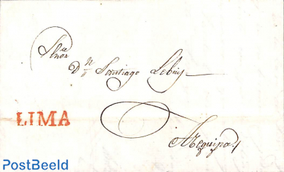 Folding letter from Lima to Arequipa