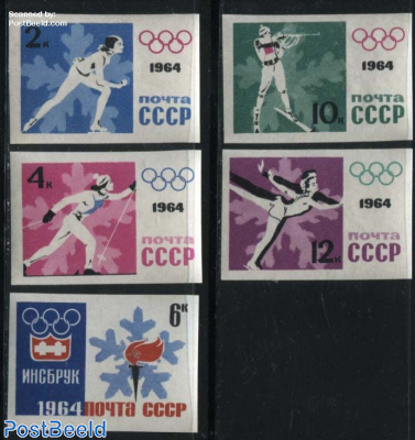 Olympic Winter Games Innsbruck 5v imperforated