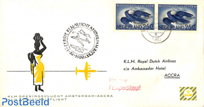 First flight Amsterdam-Accra