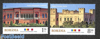 Palaces, joint issue Malta 2v