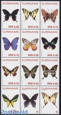 Butterflies 12v (sheetlet)