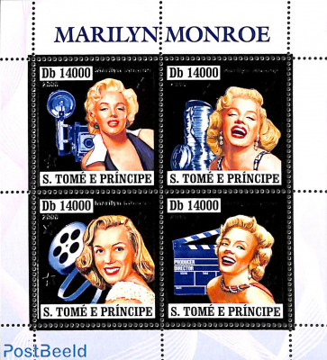 Marilyn Monroe 4v m/s, silver