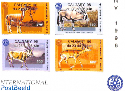 Overprints Calgary 96 4v, imperforated