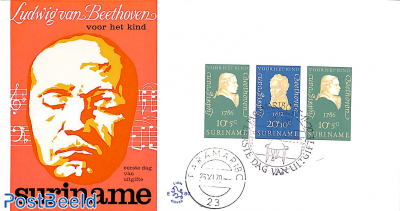 Beethoven s/s, FDC without address