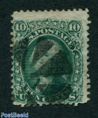 10c green, with grill, used
