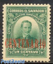 1c, CENTENARIO, Stamp out of set