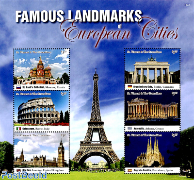 Famous European Landmarks 6v m/s