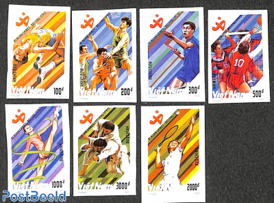asia games 7v, imperforated