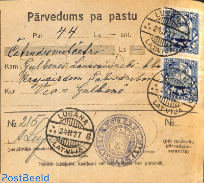 Remittance card