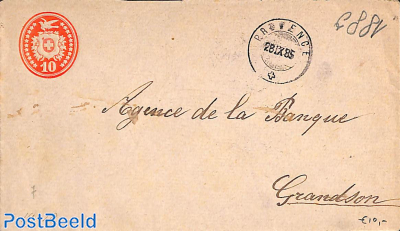 Envelope 10c from PROVENCE to GRANDSON