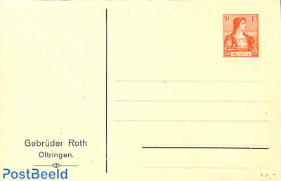 Private reply paid postcard 10/2c, Gebr. Roth Oftringen