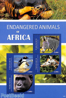 Endangered animals 4v m/s