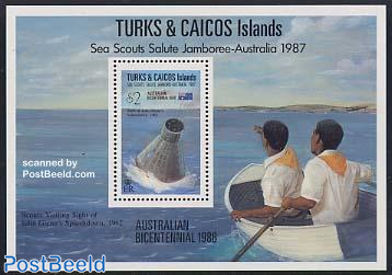 Sea scouts salute Jamboree-Australia 1987 s/s