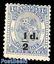 1/2d on 1d, Stamp out of set