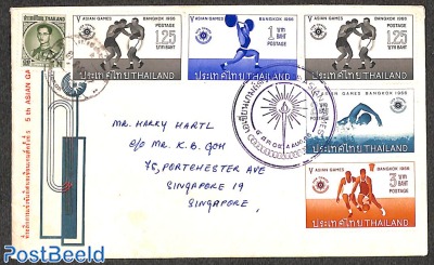 Cover with ASian games stamps
